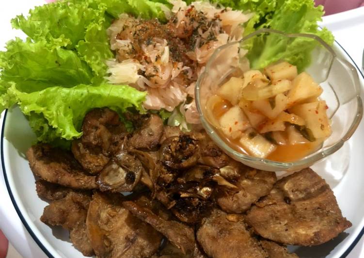 Resep Korean roast chicken with kimci and salad by irre_desirre Lezat
