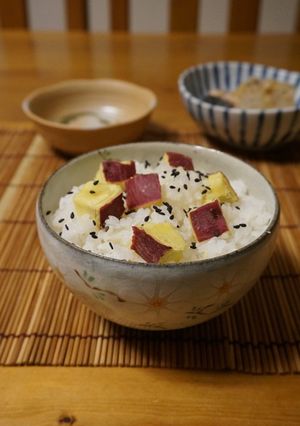 A picture of Soft and Chunky Sweet Potato Rice.