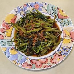 A picture of Water Spinach with Minced Pork.