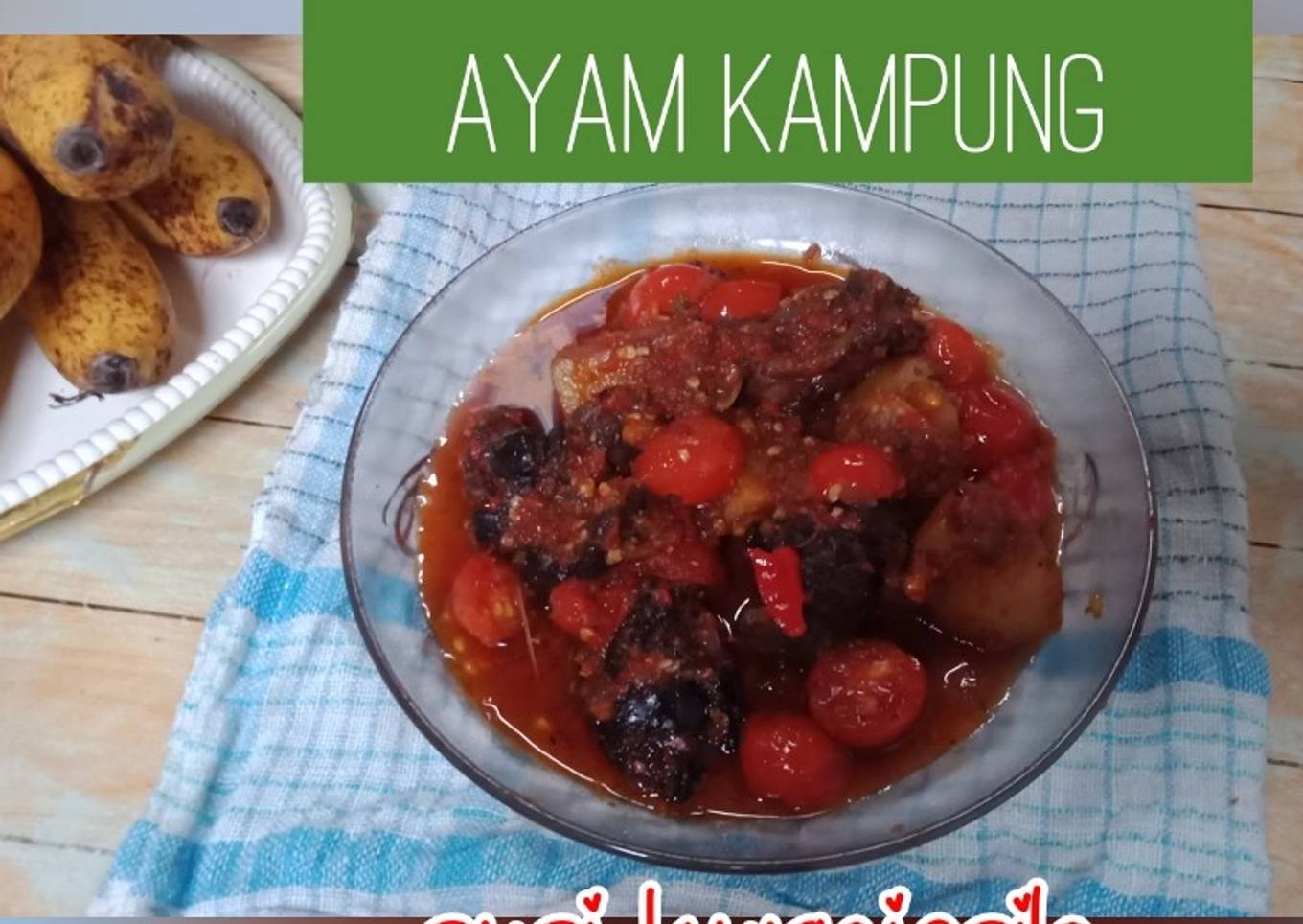 Sambel empala ayam kampung plus kentang