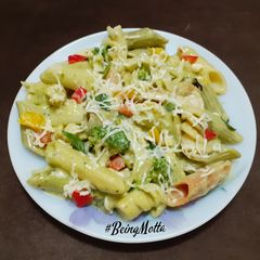 A picture of Tricolour Pesto Pasta.