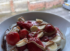 A picture of High protein (no protein powder) pancakes.