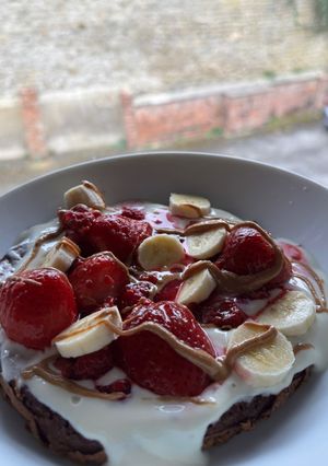A picture of High protein (no protein powder) pancakes.