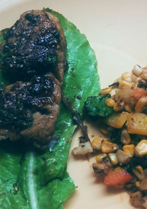 A picture of Soy and honey glazed basa with stir fried veggies.