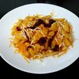 My Two Cheese Melted over Chips & BBQ Sauce