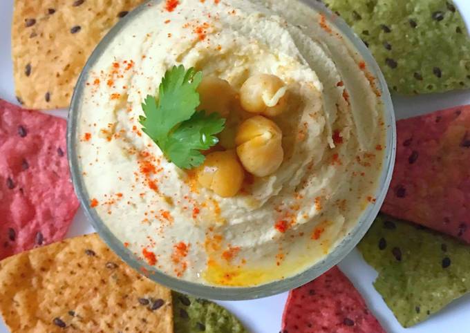 Homemade Sprouted Hummus recipe with Tahini