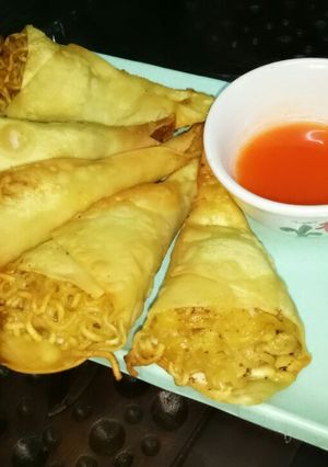 Foto resep Pangsit Isi Mie (Cone Pangsit)