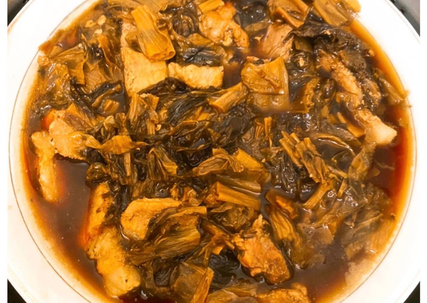 Daging sayur asin manis
