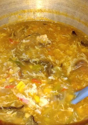 Foto resep Sup jagung ayam pedas szechuan