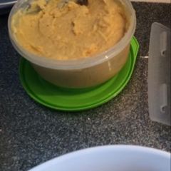 A picture of Home made hummus.