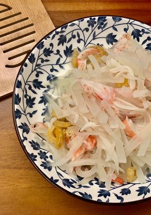 炒蘿蔔絲佐蟹肉條 的食譜成品照片