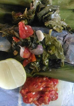 Foto resep Pepes kukus peda daun singkong