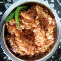 A picture of Baingan ka bharta.