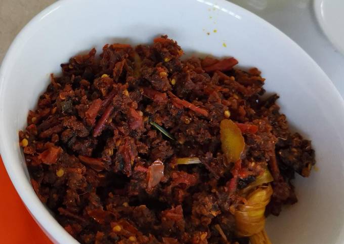 Sambal Cabe Merah Asam Pedas Gurih (Sambal Inti Merah)