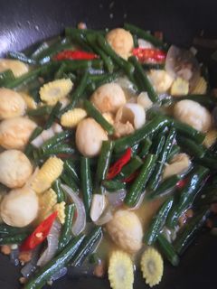 Foto resep Tumis tauco kacang panjang, telur puyuh & jagung muda