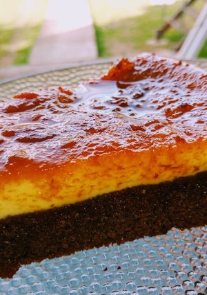 Una foto de Chocoflan (torta imposible)