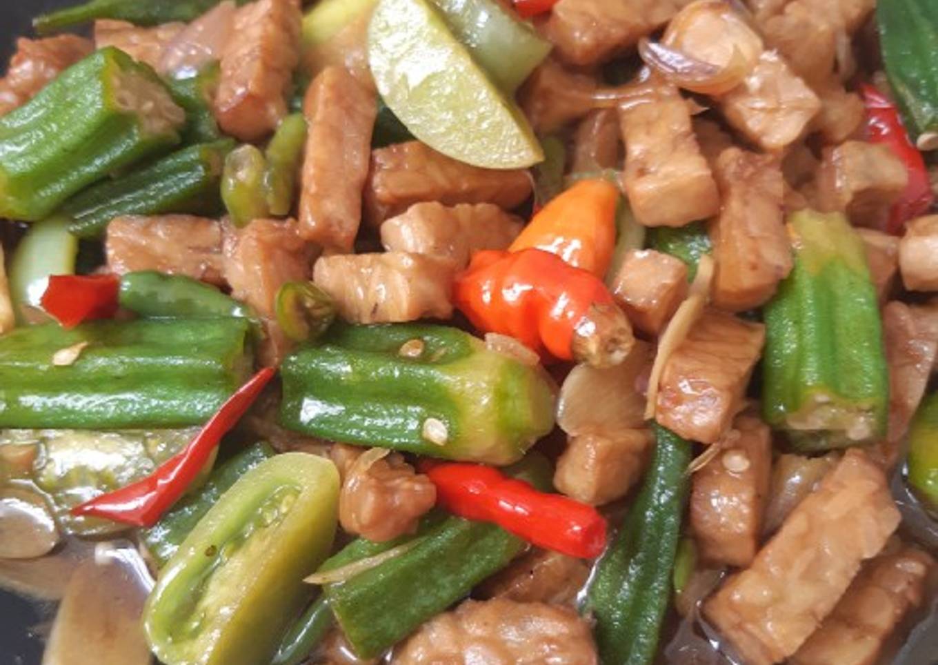 Tumis Okra Tempe