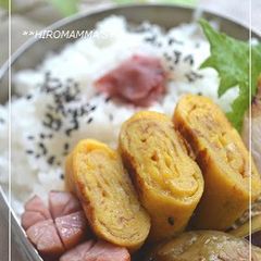 A picture of Sweetened Tamagoyaki Rolled Omelette for Bento.