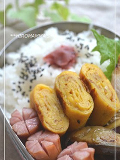 A picture of Sweetened Tamagoyaki Rolled Omelette for Bento.