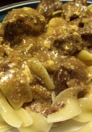 A picture of Crockpot No Peeking Beef Tips.