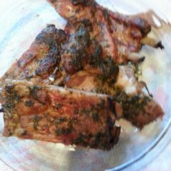 A picture of Spare ribs chimichurri.