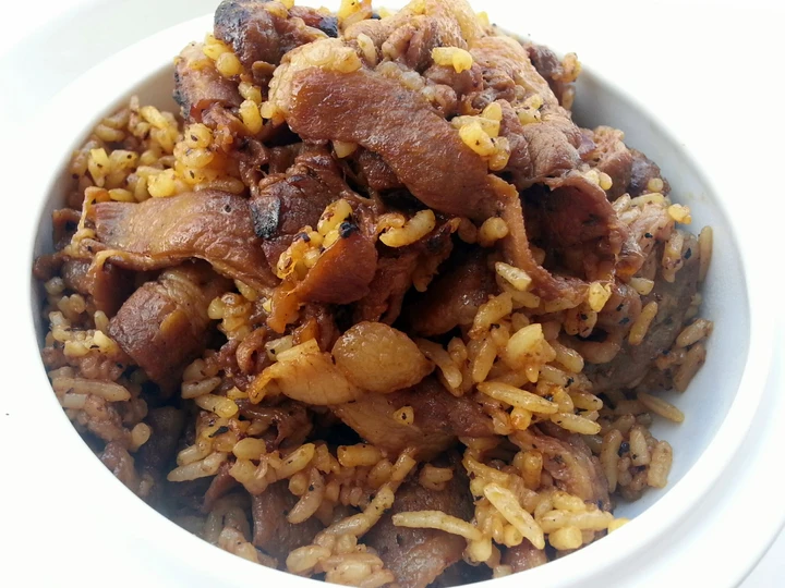 Simple Way Make Recipe Black Pepper Bacon Fried Rice that is So Delicious, Addictive}