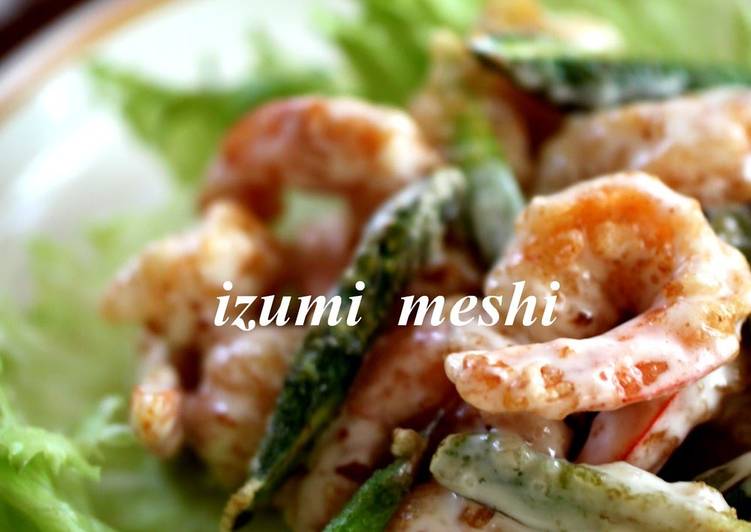 Simple Way to Make Quick Plump and Firm Shrimp with Ginger Mayonnaise Sauce