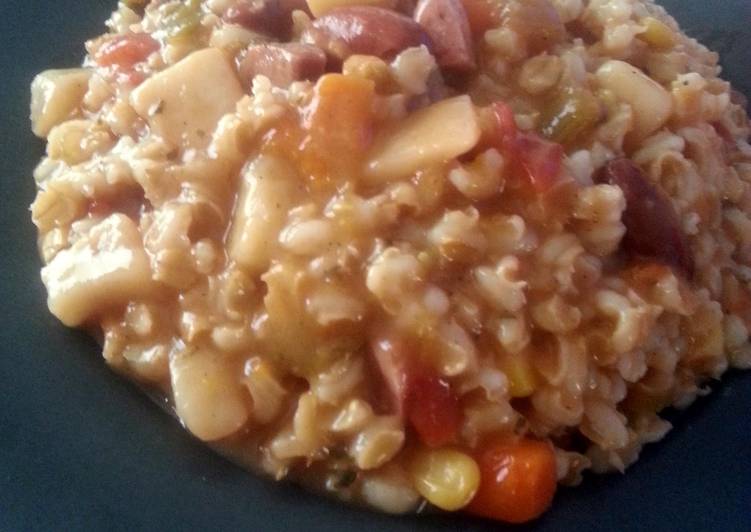 Simple Way to Prepare Favorite Barley Stew w/Smoked Chicken Sausage