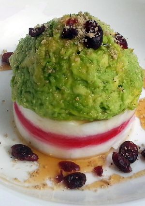 A picture of Avocado And Coconut Jello Dessert.