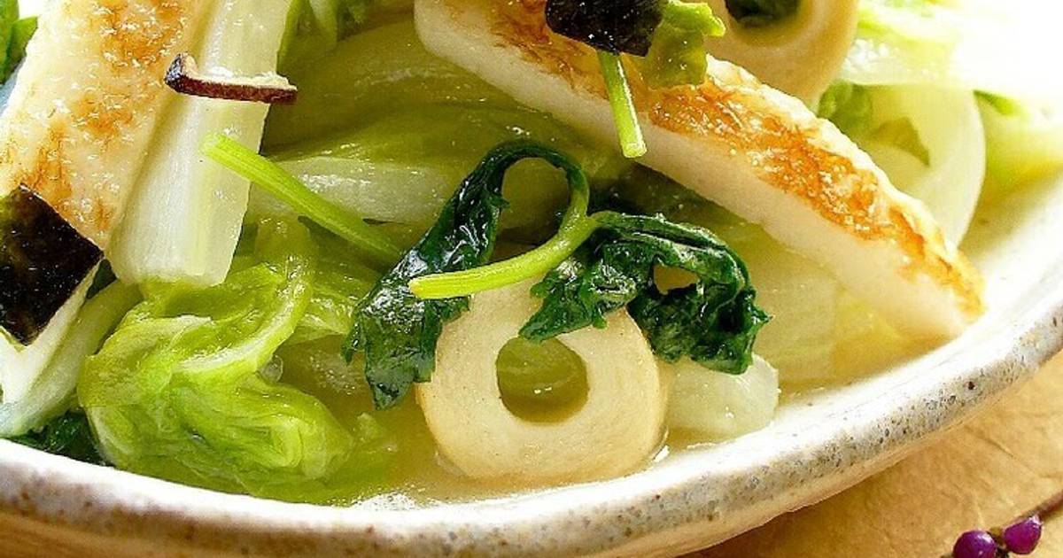 Napa Cabbage and Kamaboko in a Fragrant An Sauce Recipe by cookpad