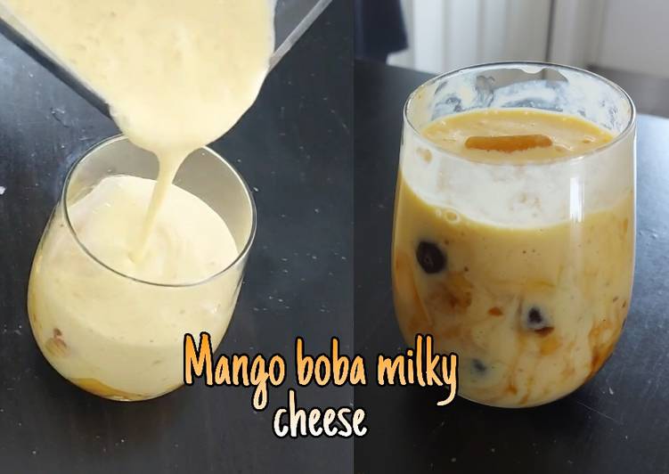 Mango boba milky cheese