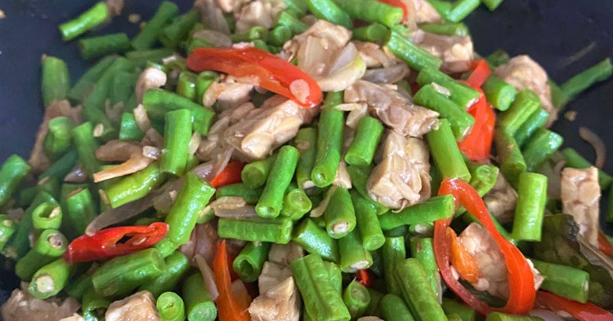 Resep Tumis kacang panjang dengan tempe oleh Pita Apita - Cookpad