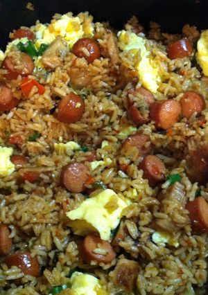 A picture of Fried Rice Peruvian Style (chaufa).