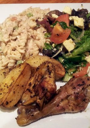 A picture of tuna salad with chicken.