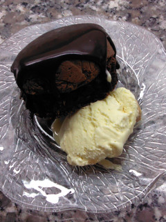 A picture of Triple Chocolate Mousse, Brownies, Ganache.