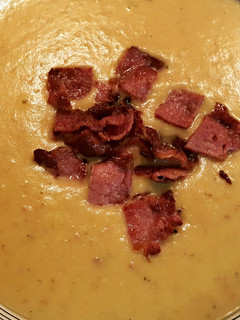 A picture of Bacon, Leek and Potato Soup.