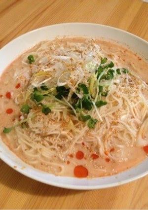 A picture of Easy Soy Milk Noodle Soup for Udon, Hiyamugi Noodles, or Somen!.