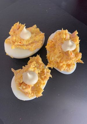 Une photo de Œufs mimosa au jambon