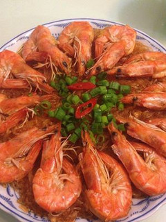鮮蝦粉絲煲 的食譜成品照片