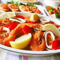 A picture of Easy Paella In a Rice Cooker.
