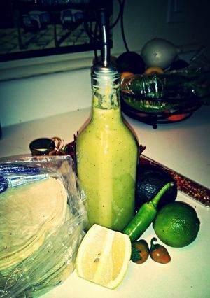 A picture of "You wish you could taste this" Green Sauce.