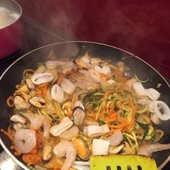 A picture of Seafood Stir Fry! No Carbs.