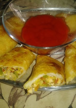 A picture of Spring rolls.