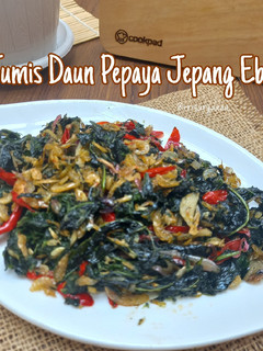Foto resep Tumis Daun Pepaya Jepang Ebi