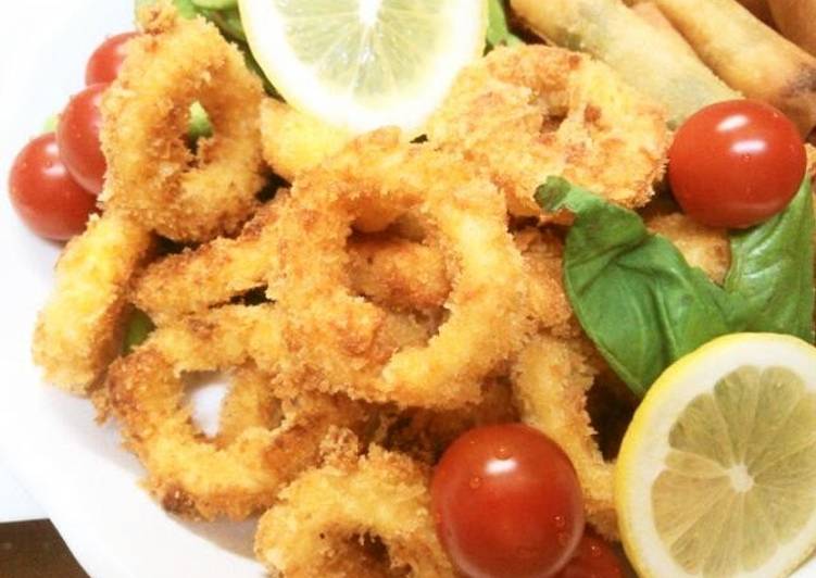 Recipe of Speedy Splatter-free Fried Calamari