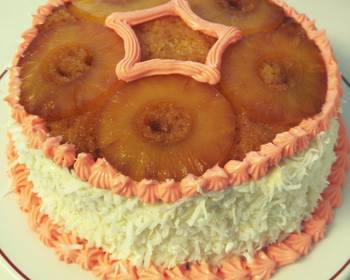 Ultimate Prepare Recipe Double layer upside down pineapple cake Delicious Perfect