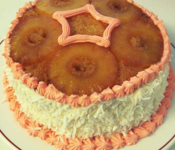Unique Recipe Double layer upside down pineapple cake Savory Delicious
