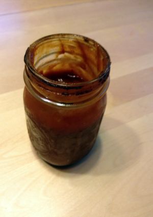 A picture of Spicy Peach Barbecue Sauce.
