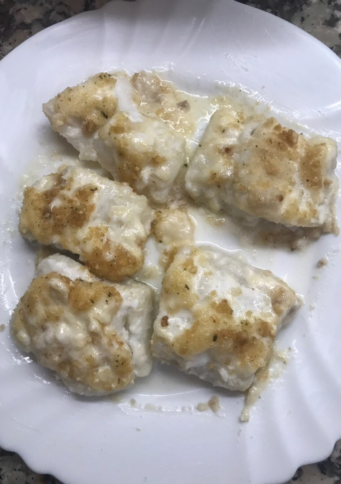 Una foto de Bacalao con mahonesa, pan rallado y sin gluten