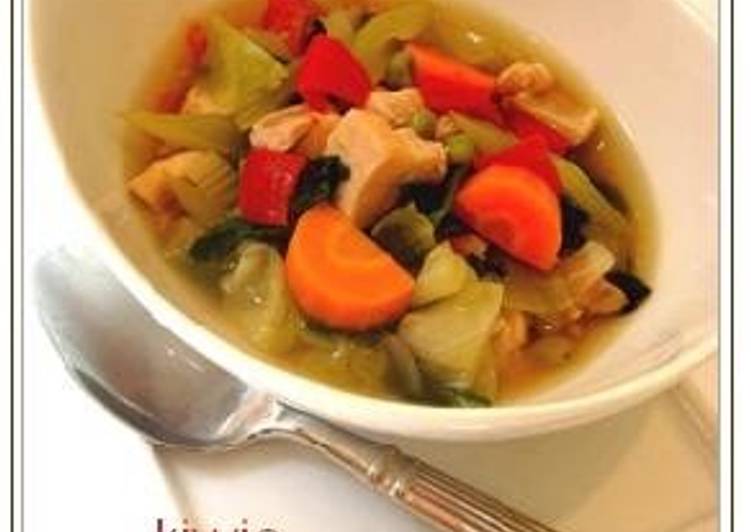 Easiest Way to A Soup For Eating Lots Of Vegetables